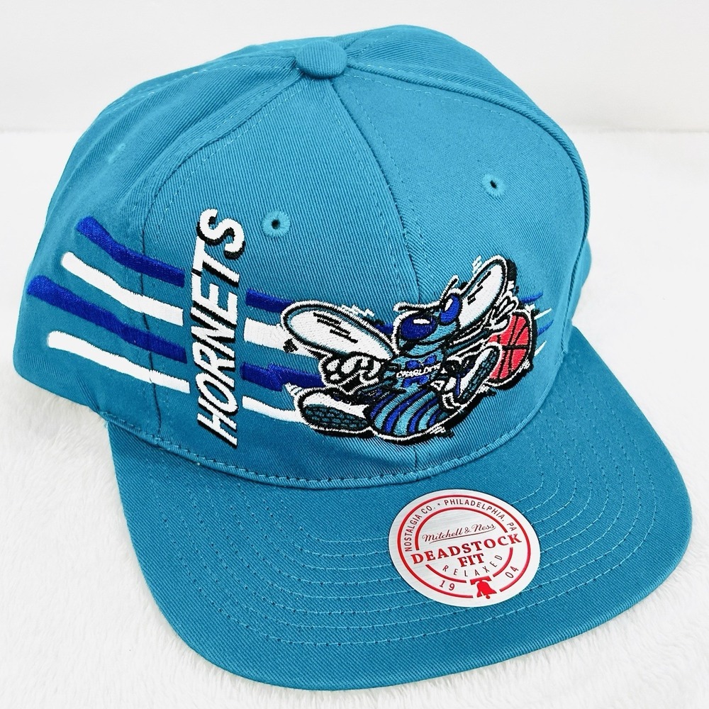 Charlotte Hornets Mitchell & Ness Retro Bolt Hat Cap Snapback Adjustable NBA
